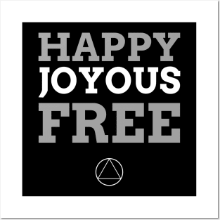 Happy Joyous Free Alcoholic Recovery Posters and Art